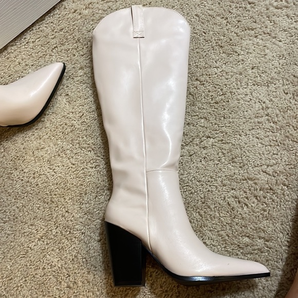 S3 - White western cowboy cream boots Never worn - Picture 11 of 13